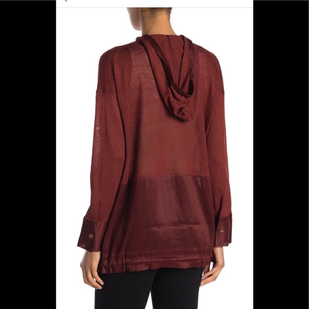 Lafayette 148 New York Women’s relaxed hooded blend linen sweater jacket XS NWT - Picture 3 of 10